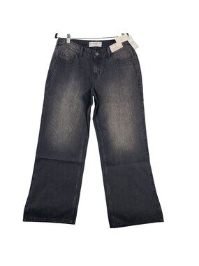 NEW Hollister Women's Low-Rise Baggy Jeans Sz 12 Relaxed Fit Black Denim